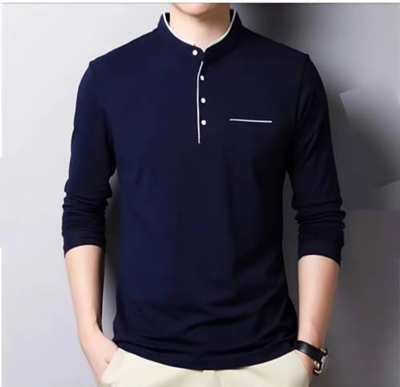 Product image Nanys Fashion - Kaos Polo Shirt Lengan Panjang Kerah Shanghai KPS 005 M Navy