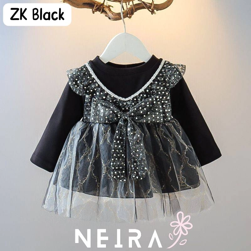 Product image Neira - Baby Dress Anak Perempuan Aurora (ZK) L Hitam