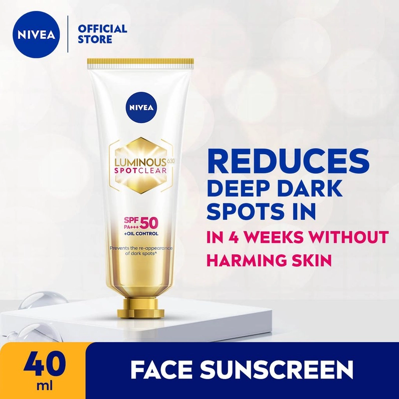 Product image Nivea - NIVEA Luminous 630 Spotclear Sun Protect SPF 50 PA plus plus plus 40ml Putih Emas