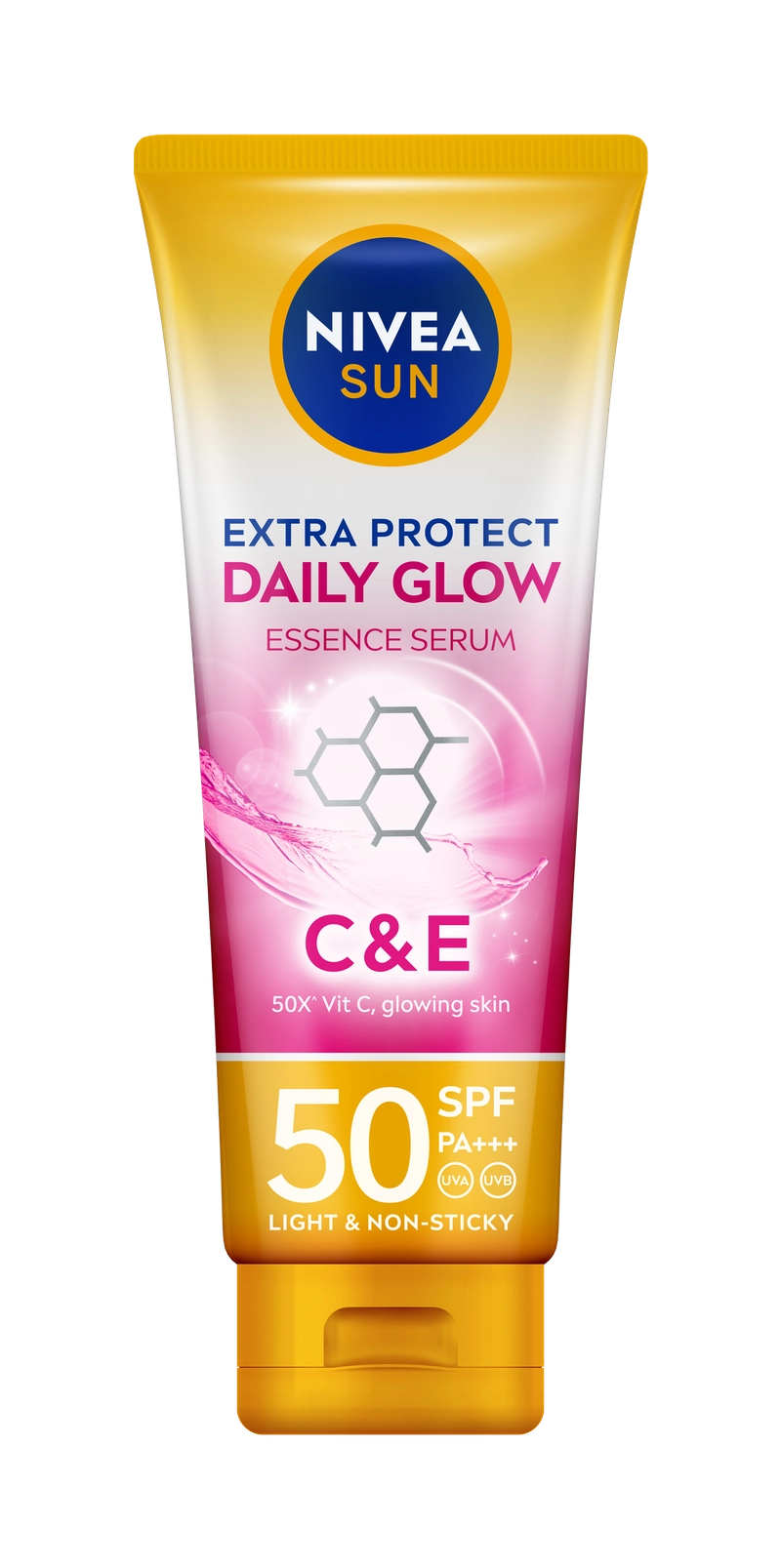 Product image Nivea - NIVEA SUN Extra Protect Daily Glow Essence Serum SPF50 180ml Pink