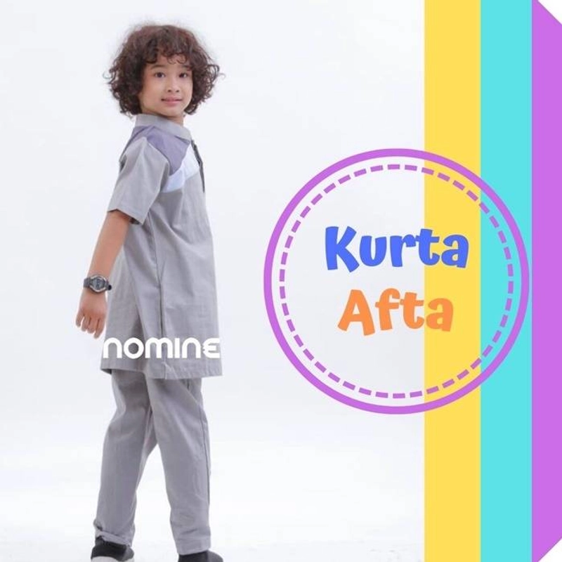 Product image Nomine - Koko - Kurta Afta - Lengan Pendek S Abu Muda