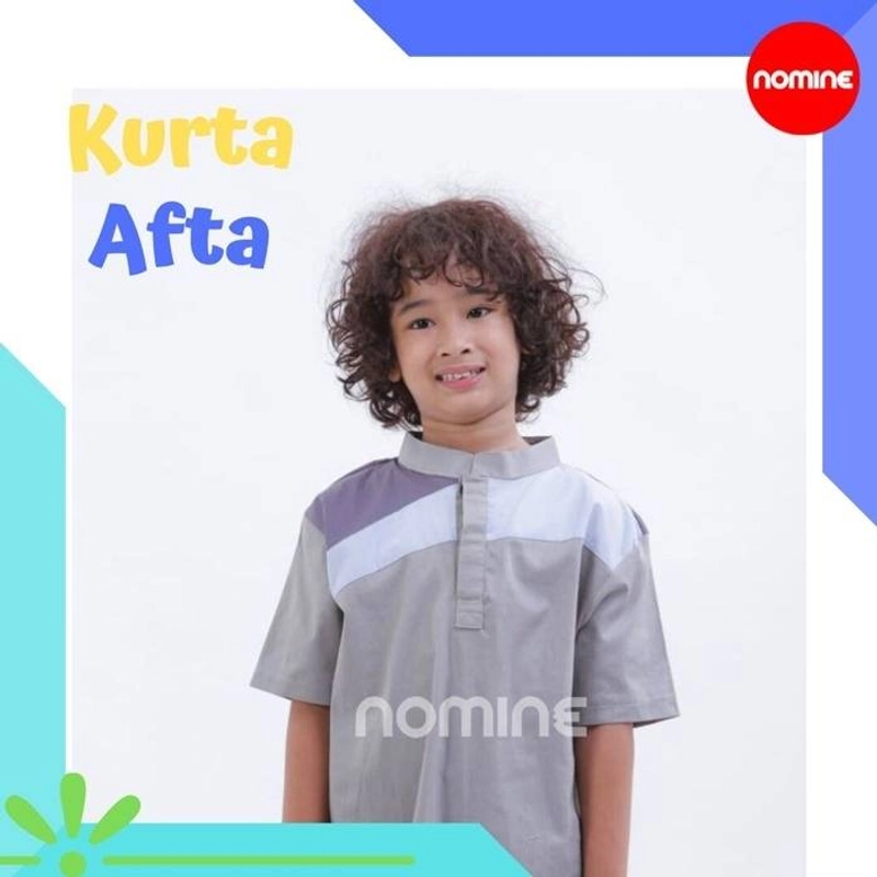 Product image Nomine - Koko - Kurta Afta - Lengan Pendek S Abu Muda