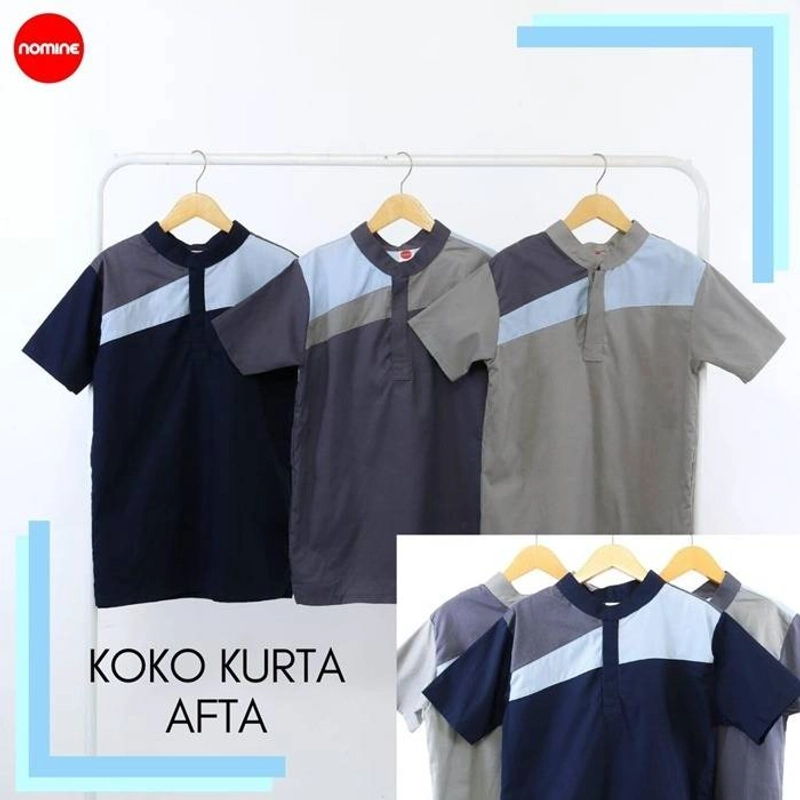 Product image Nomine - Koko - Kurta Afta - Lengan Pendek S Abu Muda