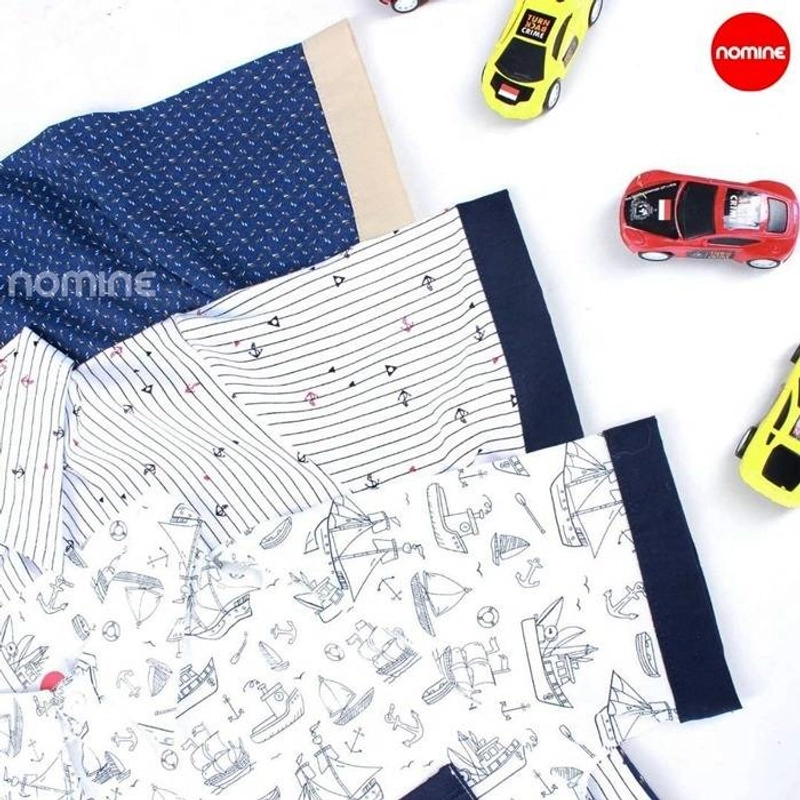 Product image Nomine - Atasan Kemeja Altha Lengan Pendek S Navy