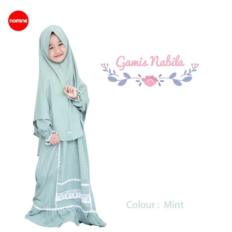 Product image Nomine - Gamis - Nabila - Set Khimar S Mint