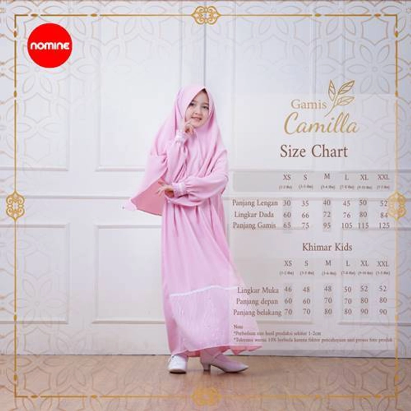 Product image Nomine - Gamis - Camilla - Set Khimar XS Pink