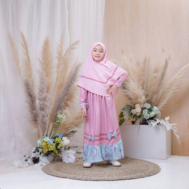 Product image Nomine - Gamis - Malihah - Set Khimar S Dusty Pink