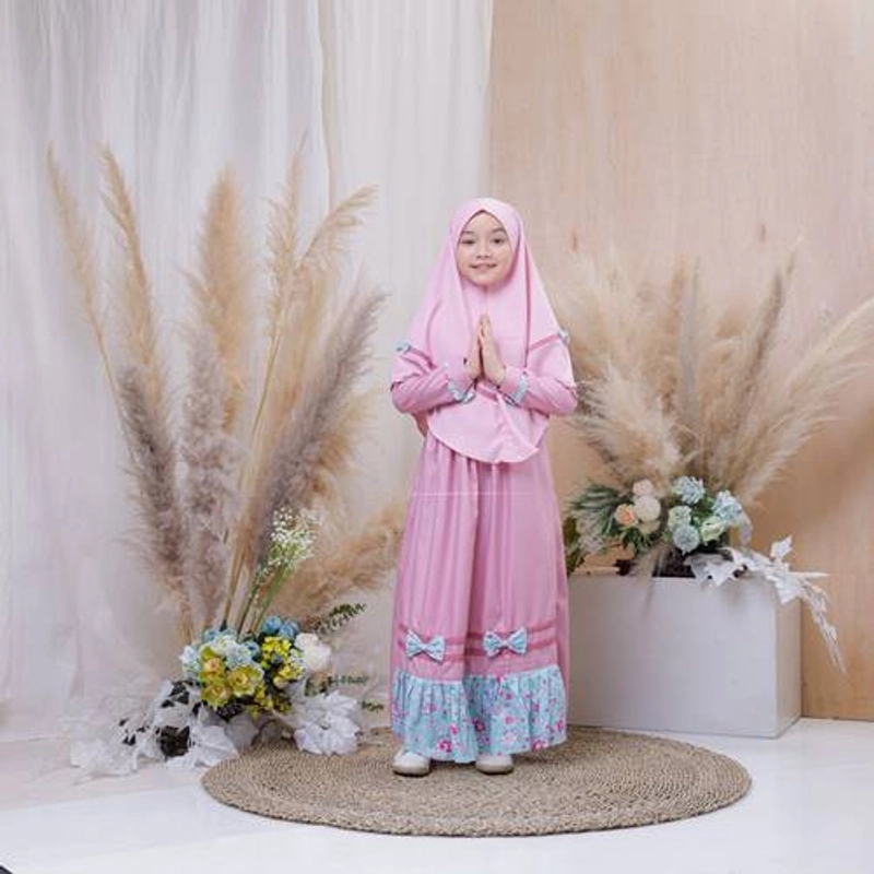 Product image Nomine - Gamis - Malihah - Set Khimar S Dusty Pink