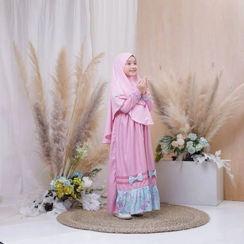 Product image Nomine - Gamis - Malihah - Set Khimar S Dusty Pink