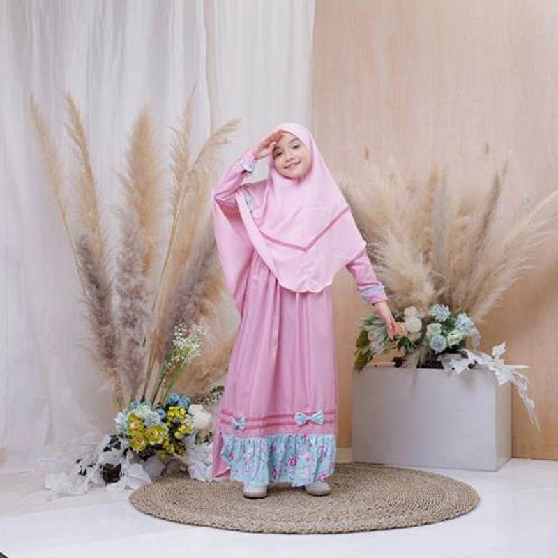 Product image Nomine - Gamis - Malihah - Set Khimar S Dusty Pink