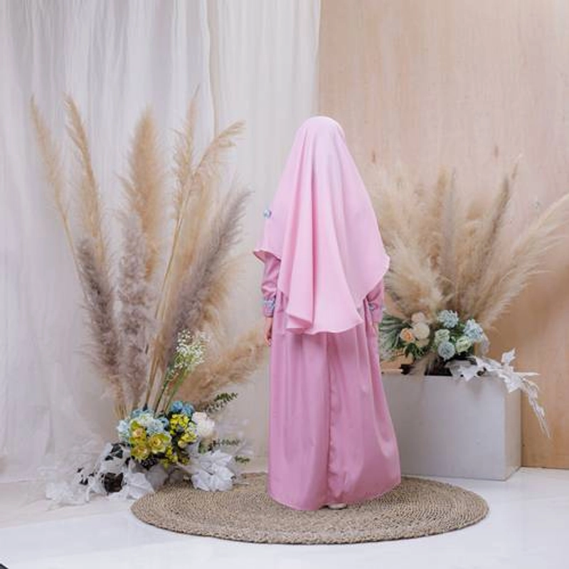 Product image Nomine - Gamis - Malihah - Set Khimar S Dusty Pink