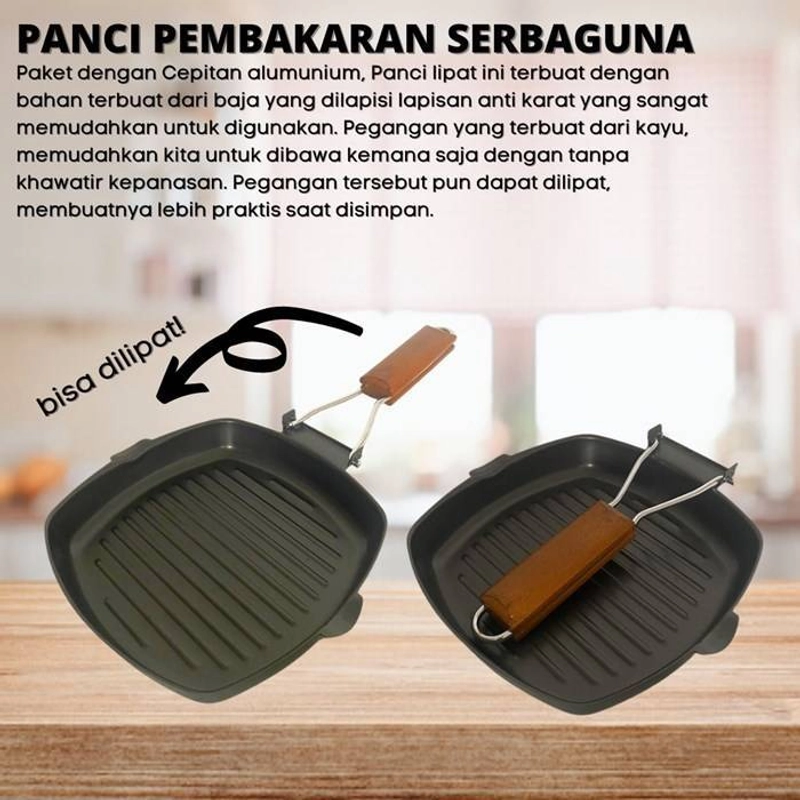 Product image [PO] Orderpedia.id - Panci Pembakaran Serbaguna 1500 Gram Hitam