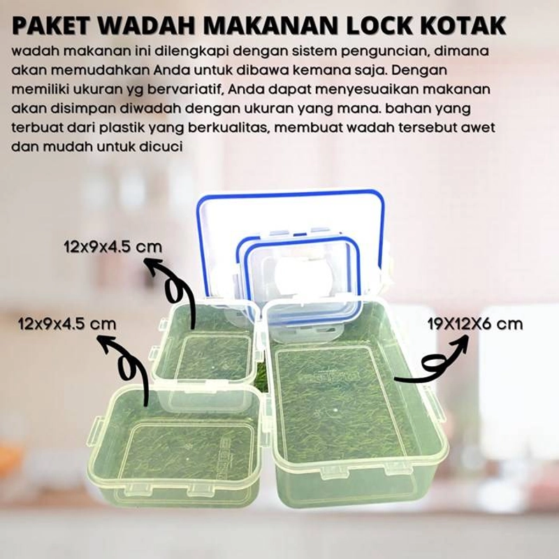 Product image [PO] Orderpedia.id - Paket Wadah Makanan Lock Kotak