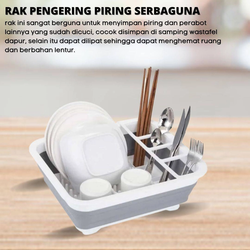 Product image [PO] Orderpedia.id - Rak Pengering Piring Serbaguna 36.5 x 31.4 x 13 cm Abu