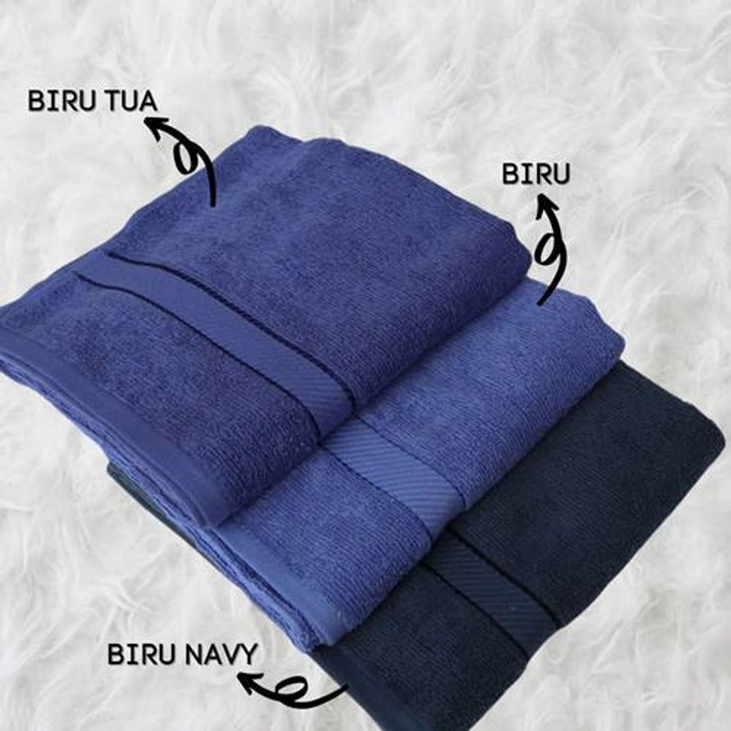 Product image [PO] Orderpedia Kichen Handuk Mandi Premium 100 X 50 Cm Biru Tua