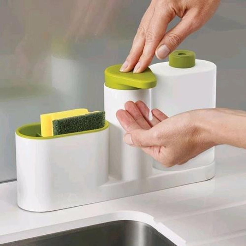 Product image [PO] Orderpedia Kichen Tempat Sabun Cair Pump 3 in 1 Random 15 x 9 x 6