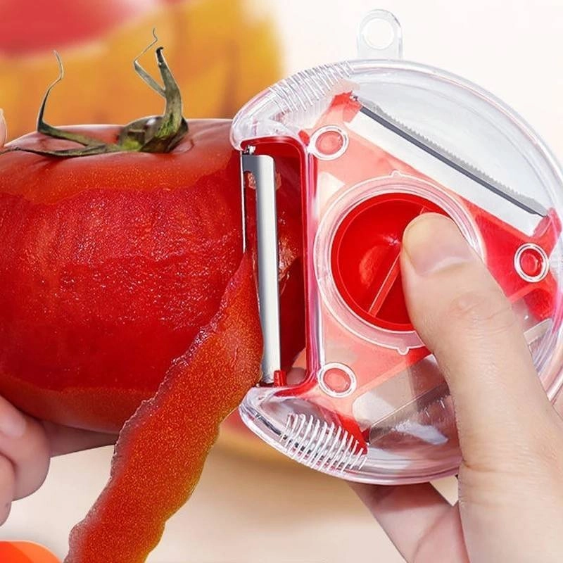 Product image [PO] Orderpedia Kitchen - Alat Pengupas Buah dan Sayur 3 Sisi Mata Pisau Serbaguna 10x8x2cm Random