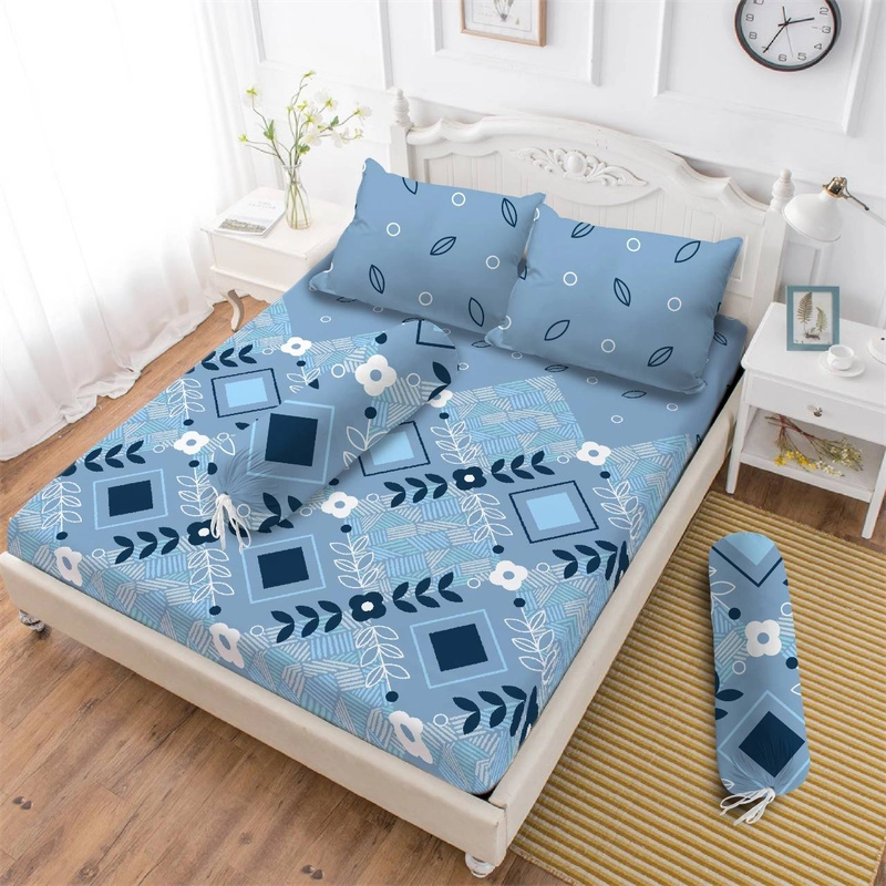 Product image Rosanna - Sprei Vito Disperse Plat Queen 180x200 Bantal 2 Motif Modern Flowers I 160x200 Harvest