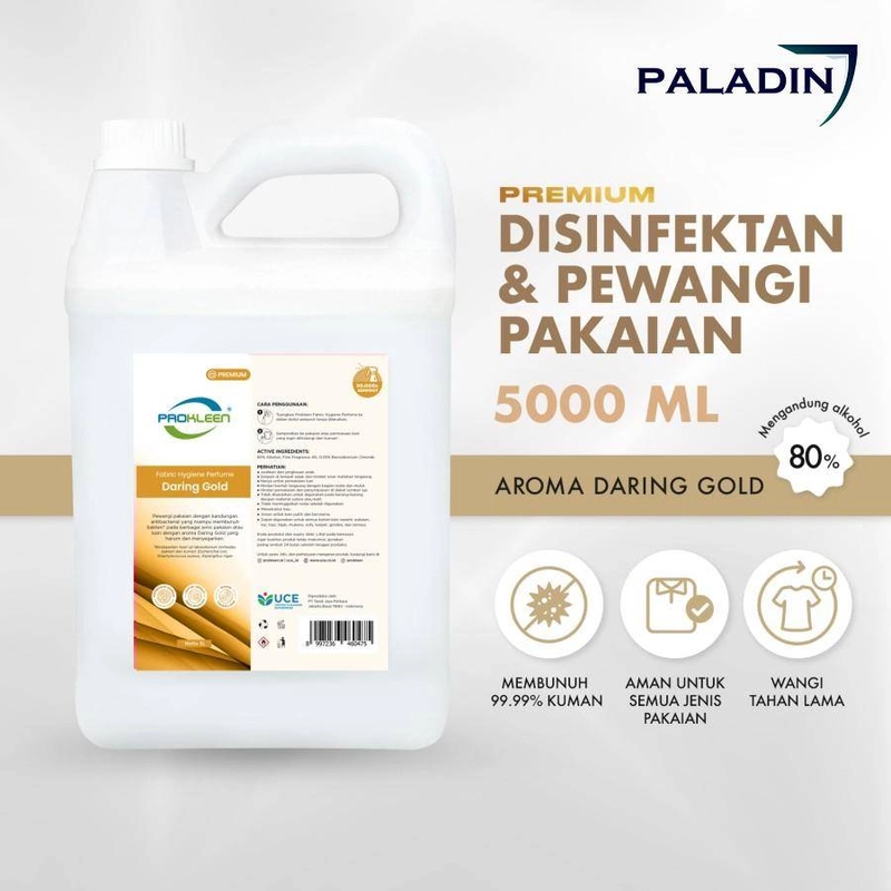 Product image Paladin Bandung - Laundry Parfum Fabric Spray PREMIUM PROKLEEN 5L 5000ML Daring Gold