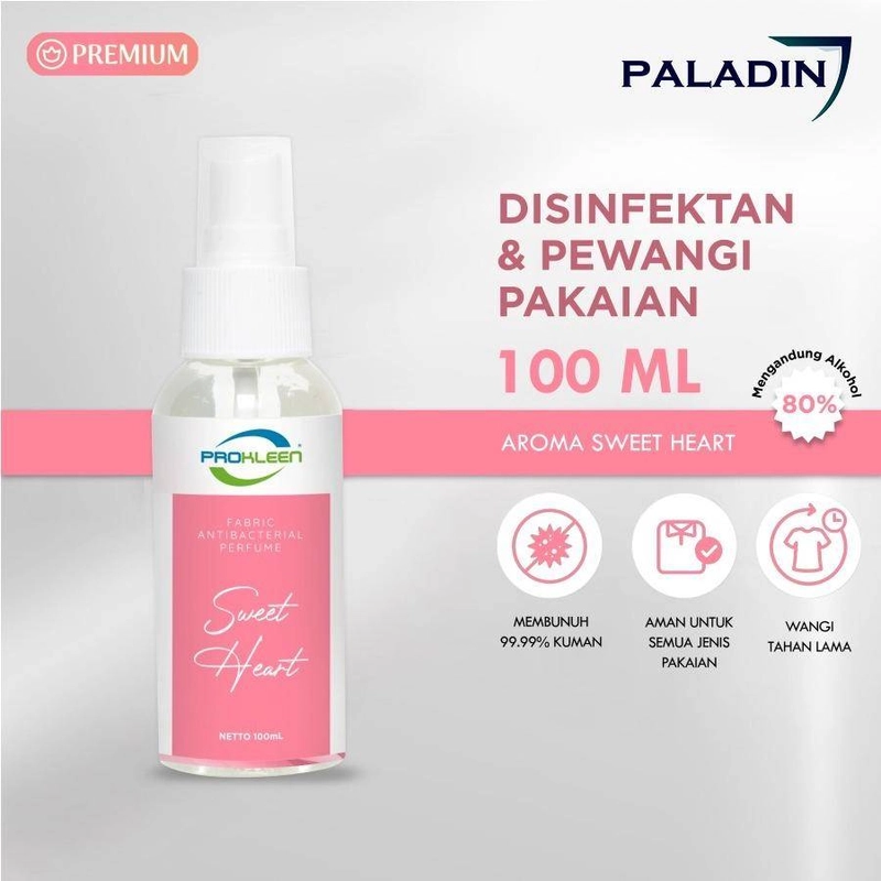 Product image Paladin Bandung - Laundry Parfum Fabric Spray PREMIUM PROKLEEN 100ML 100ML Sweet Heart