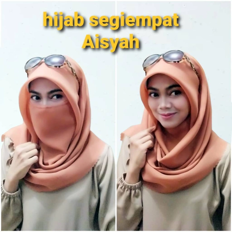 Product image Almadany - JILBAB SEGIEMPAT NIQOB AISYAH 115 X 115 Cm   14 Pcs/Kg Magenta