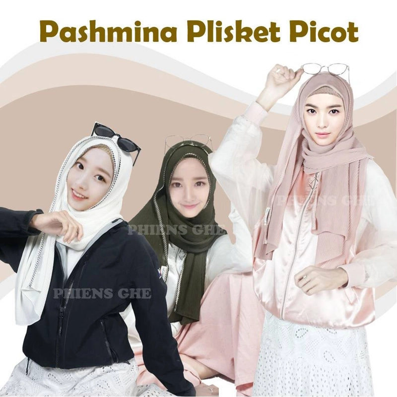 Product image Almadany - PASHMINA PLISKET PICOT 180 X 75 Cm 7 Pcs/Kg Dove