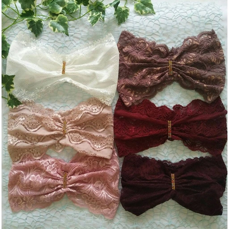 Product image Almadany - BANDANA BRUKAT / CIPUT BRUKAT DIAMOND 85 X 25 Cm 25gr Pink Baby