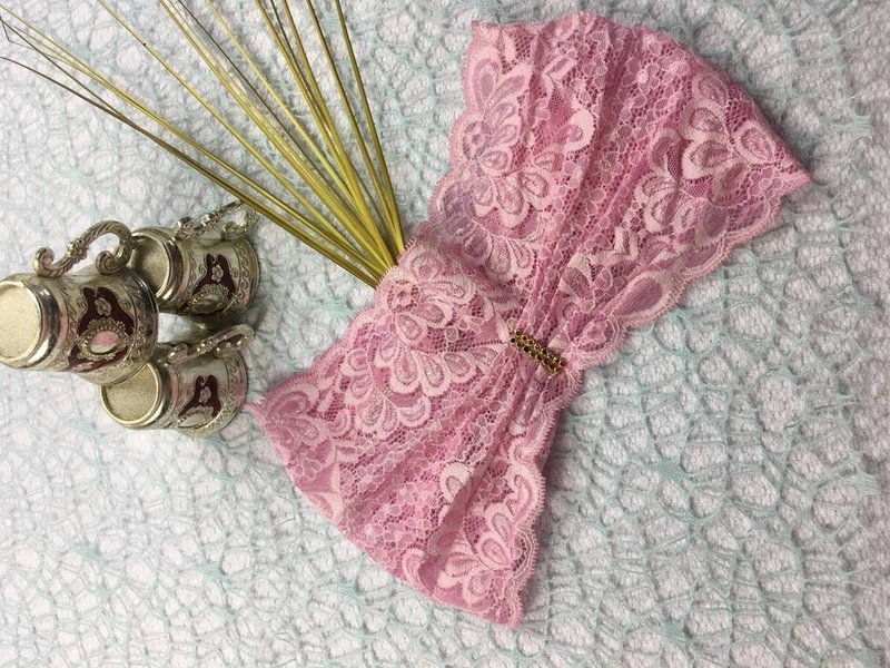 Product image Almadany - BANDANA BRUKAT / CIPUT BRUKAT DIAMOND 85 X 25 Cm 25gr Pink Baby