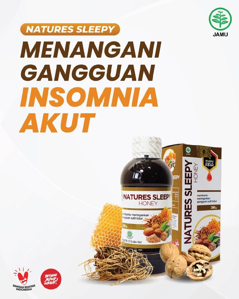 Product image ABUSA HERBAL - Madu Fira Natures Sleepy Untuk Insomnia Susah Tidur 280g Coklat