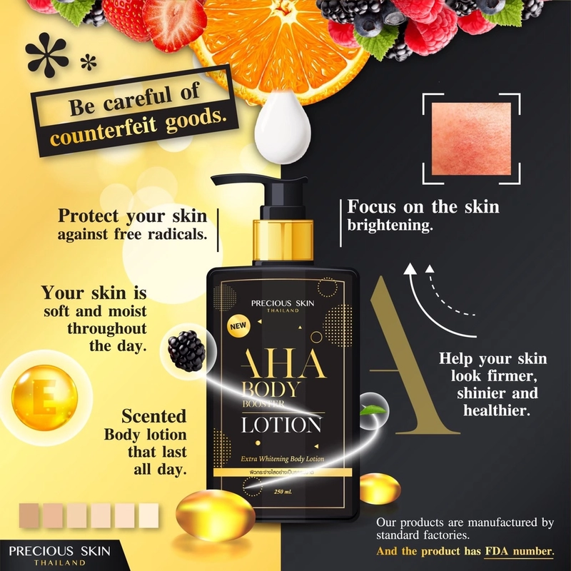Product image PRECIOUS SKIN - AHA Mimi Body Booster Extra Whtening Lotion / Bodylotion / Handbody (AHA - L) 250ml Body Lotion