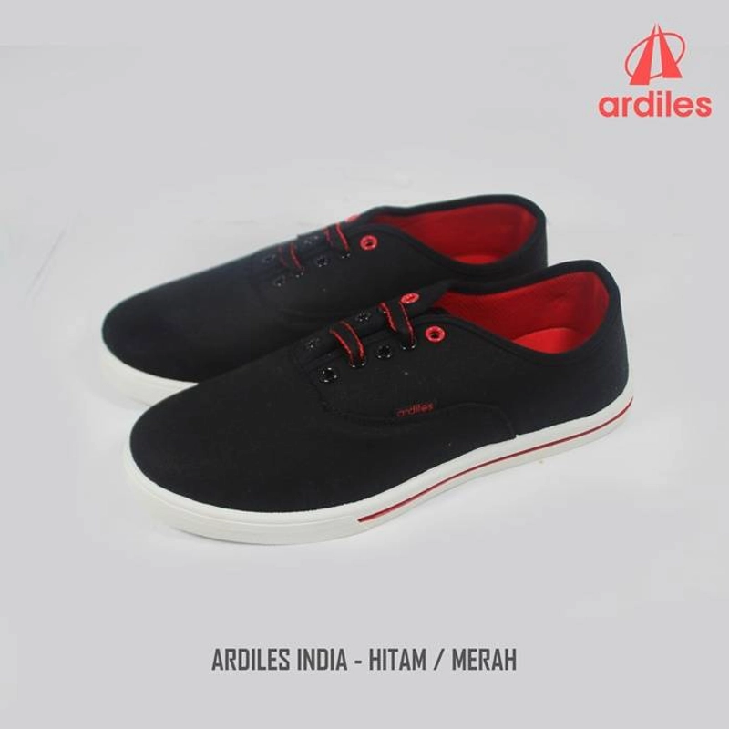 Product image EME Sepatu Kanvas Pria Ardiles India Black - Red 38