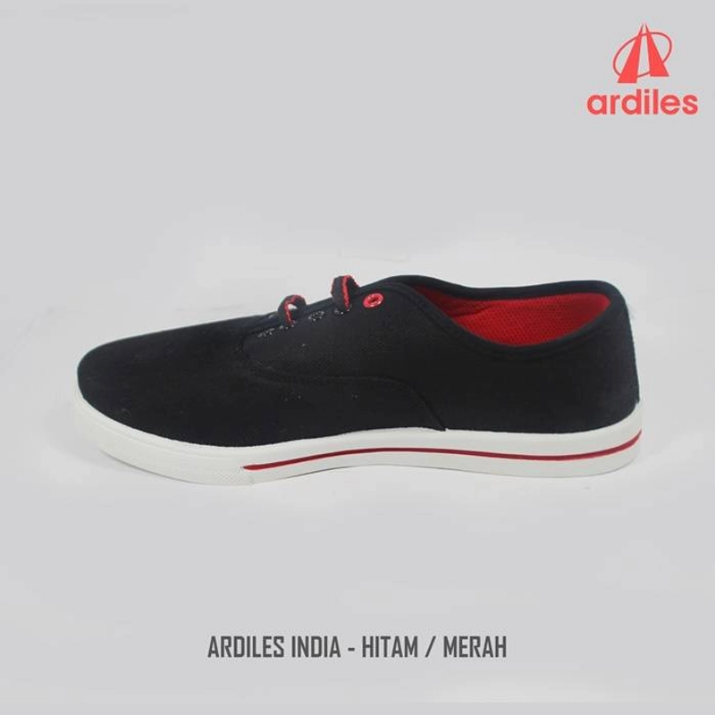 Product image EME Sepatu Kanvas Pria Ardiles India Black - Red 38