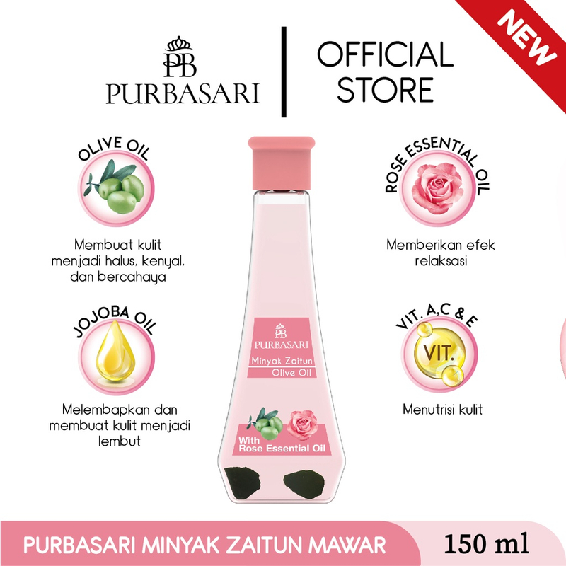 Product image Purbasari - Minyak Zaitun Mawar 150 ml Minyak Zaitun