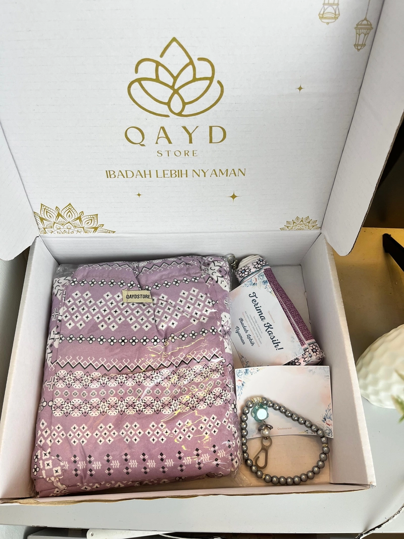 Product image qaydstoreid - Hampers Mukena Aminah 2in1 White