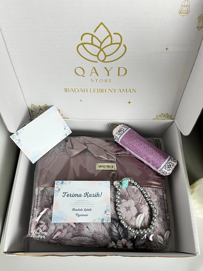 Product image qaydstoreid - Hampers Mukena Armani Silk Aisyah 2in1 Blue