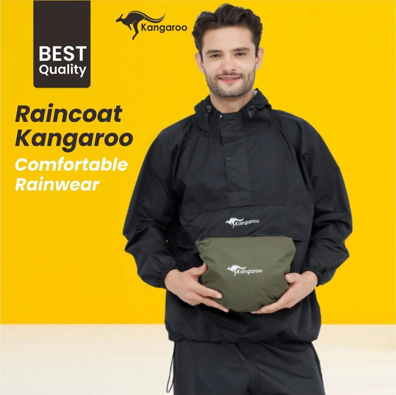 Product image Raincoat - Jas Hujan Kangguru Mantel Taslan Raincoat 35x25x7 Hitam