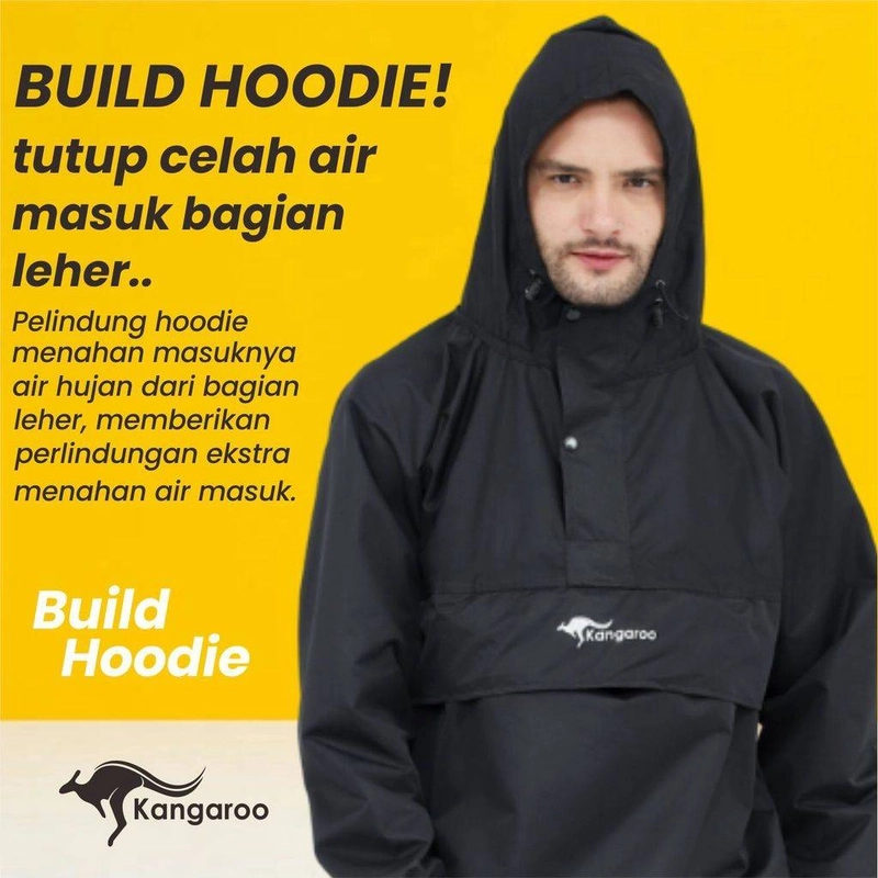 Product image Raincoat - Jas Hujan Kangguru Mantel Taslan Raincoat 35x25x7 Hitam