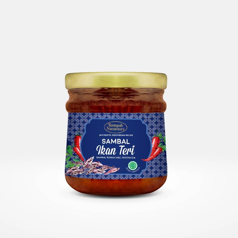 Product image Rempah Nusantara - Sambal Ikan Teri Jar 120 Gr  rasa pedas