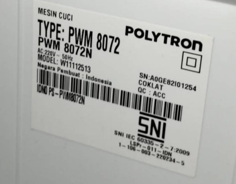 Product image Rizki Electronics - Mesin Cuci 2 Tabung Polytron 8 kg Twin Tub PWN-8072N/B 8 kg merah