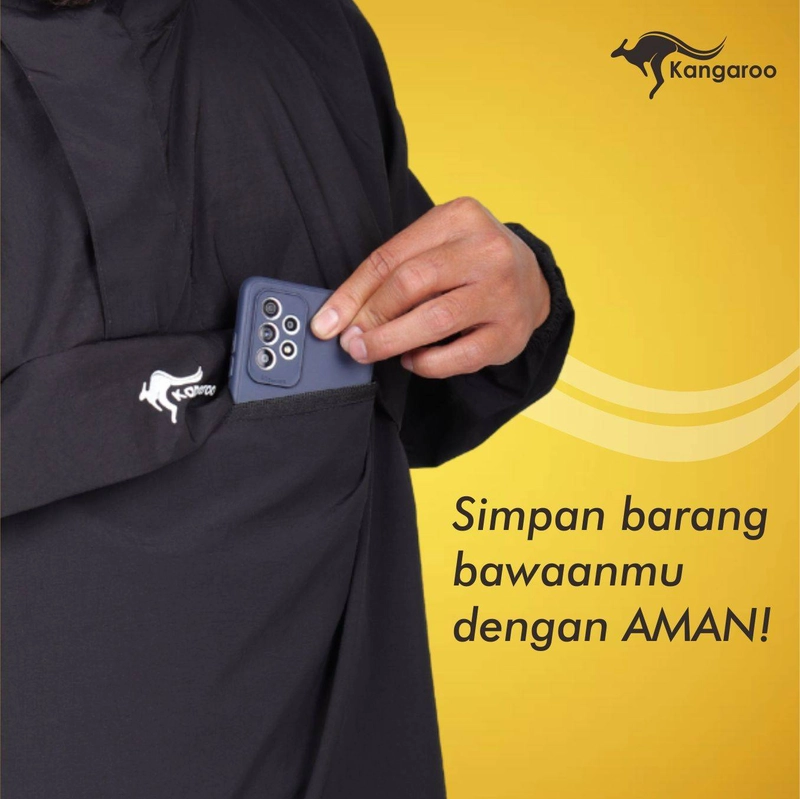 Product image Raincoat - Jas Hujan Raincoat Setelan Mantel Kangguru 650 G Hitam