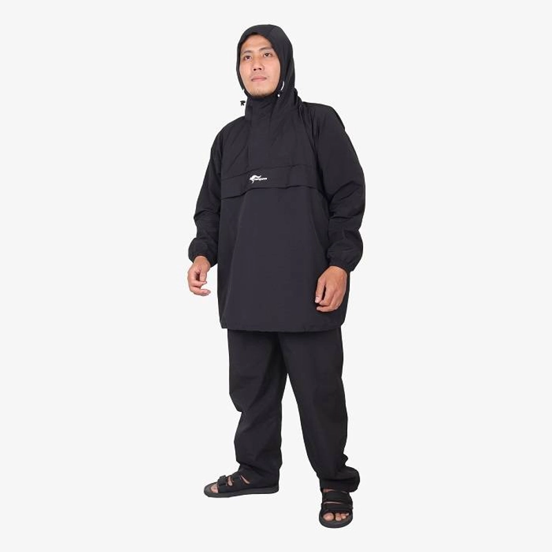 Product image Raincoat - Jas Hujan Raincoat Setelan Mantel Kangguru 650 G Hitam