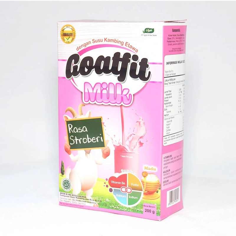 Product image Aliya - Susu Kambing Etawa Goatfit Strawberry 200g Manis