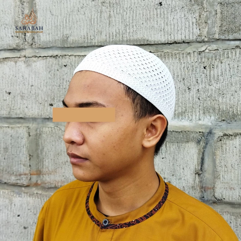 Product image Sahabah Store - Peci Haji Rajut All Size Putih Polos