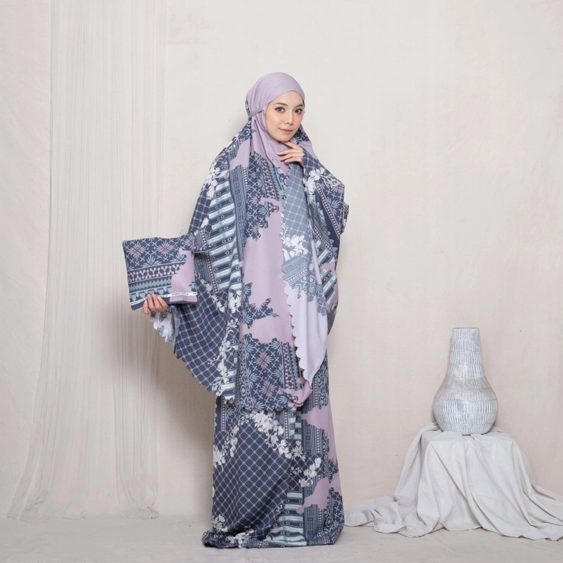 Product image Sakura Baru SUB - Mukena Maxmara Corak 2 in 1 All Size Maxmara A2 Navy