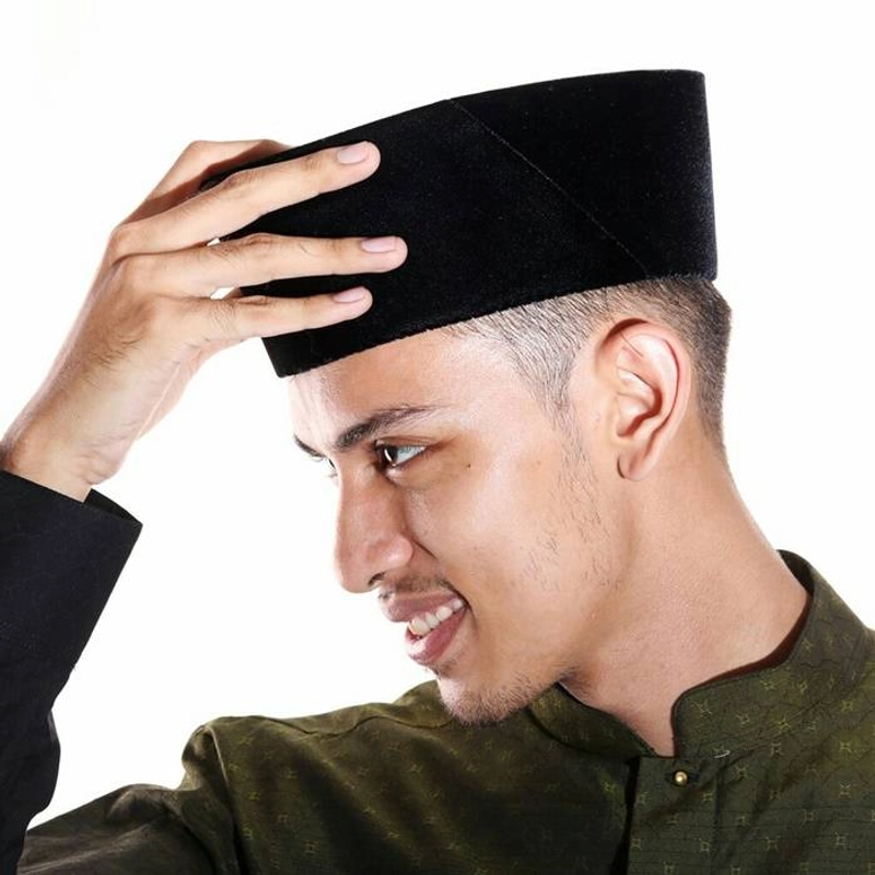 Product image Atlas - Songkok Premium AC Tinggi 9 Hitam 4
