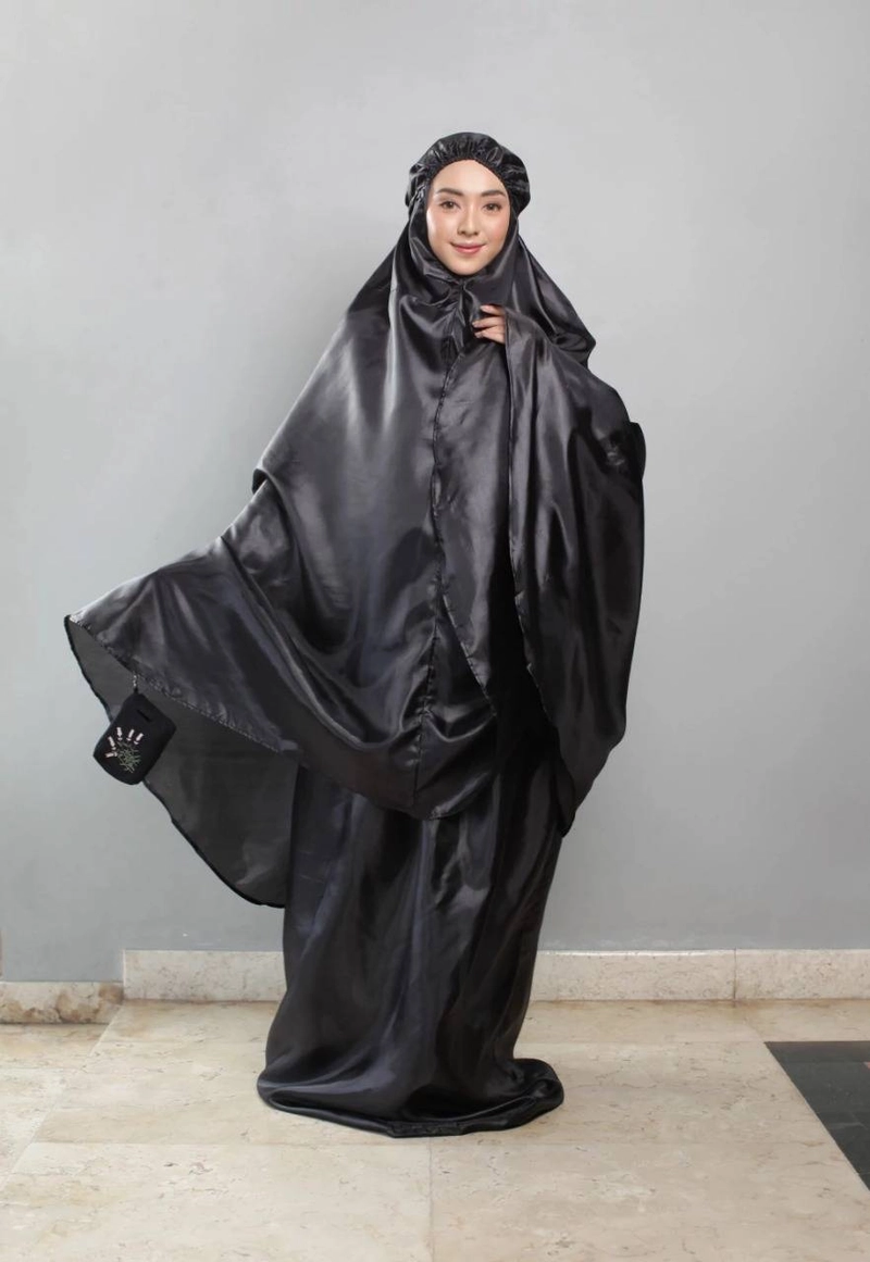 Product image DS Modest - Mukena Traveling Mini Case Bordir - Acacia All Size Black