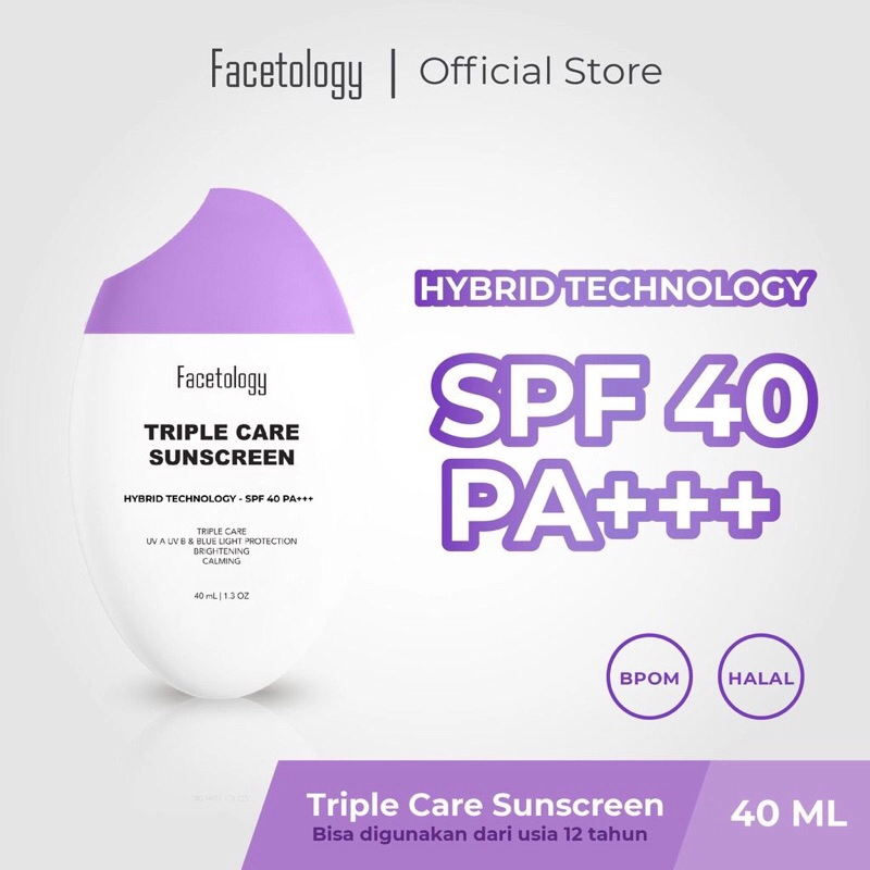 Product image Sherbeautee - Bundling Facetology TripleCare Sunscreen SPF 40+ PA+++ 40ml Sunscreen 5pcs