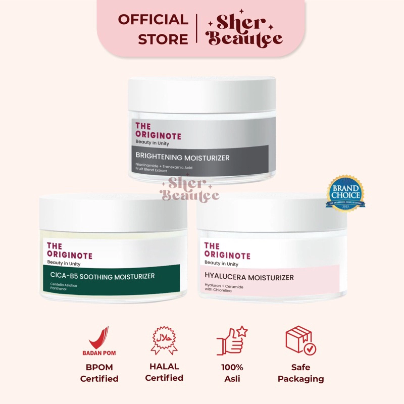 Product image Sherbeautee - Bundling The Originote Moisturizer 50ml Hyalucera Moist 5pcs