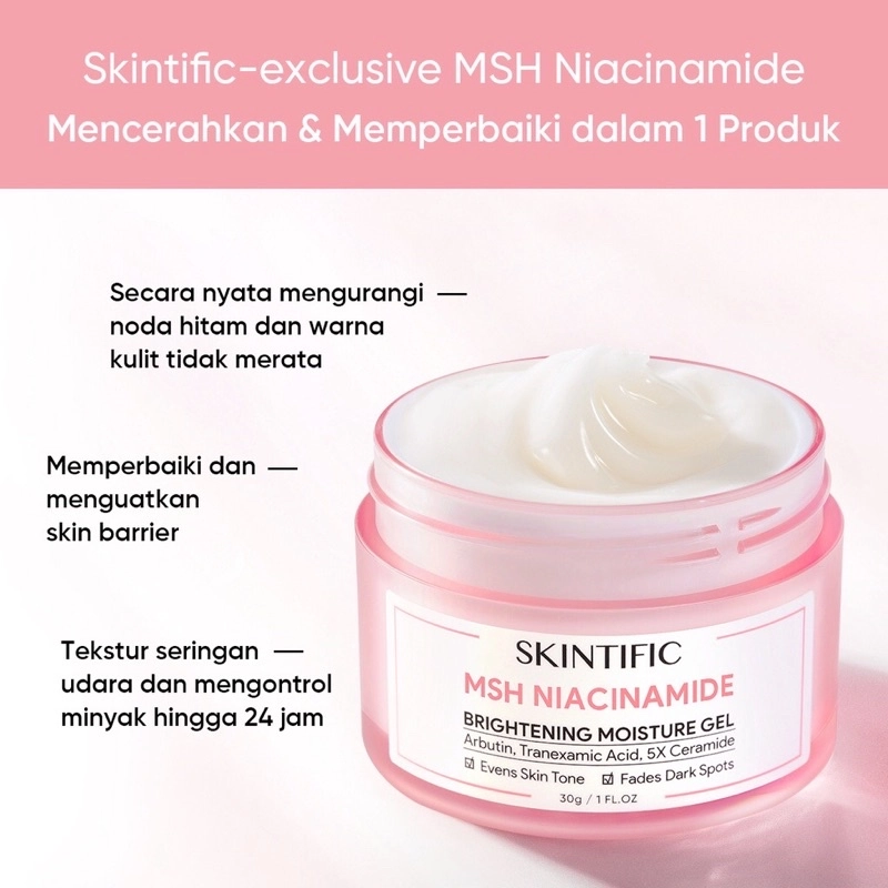 Product image Sherbeautee - Bundling Skintific MSH Niacinamide Brightening Moisture Gel 30gr Fullsize 3pcs