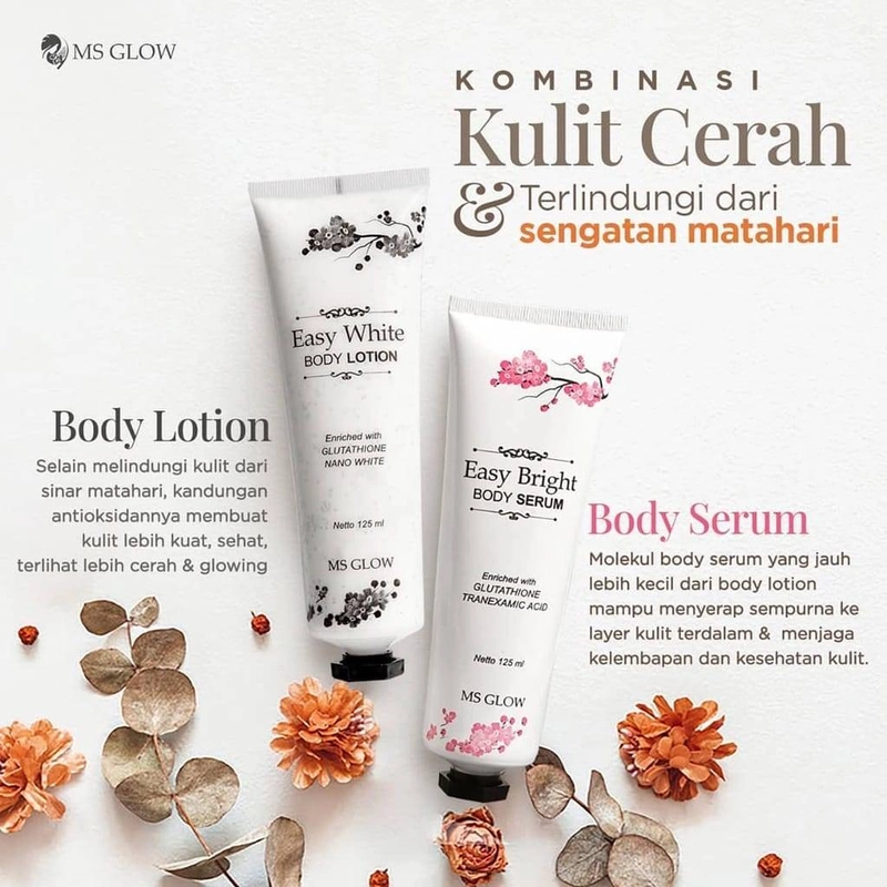 Product image MS Glow Jatim - MS GLOW Easy White Body Series 1paket 250ml Putih